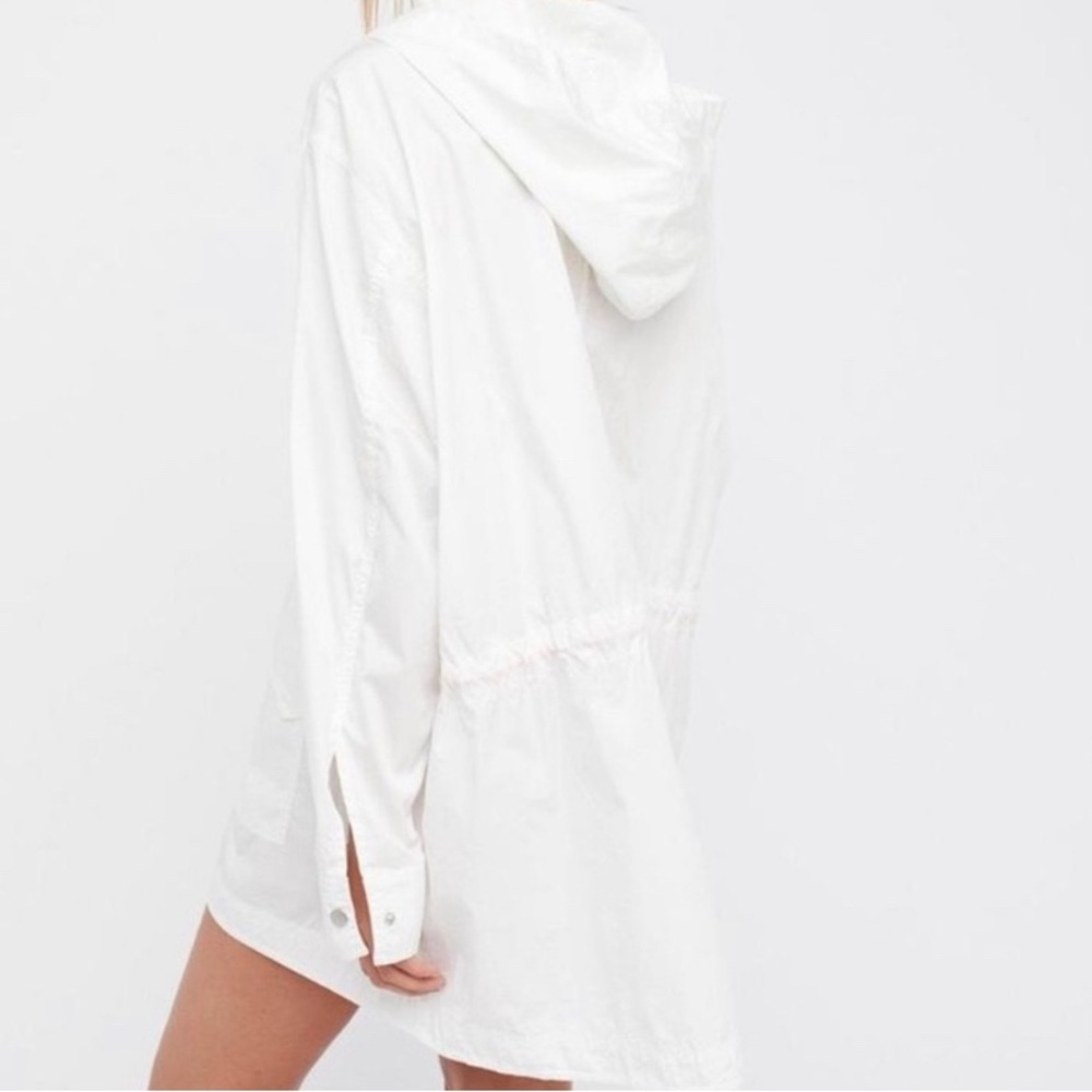 Free People Lace Up Poplin Hooded Pullover Jacket XS/S - Picture 2 of 6